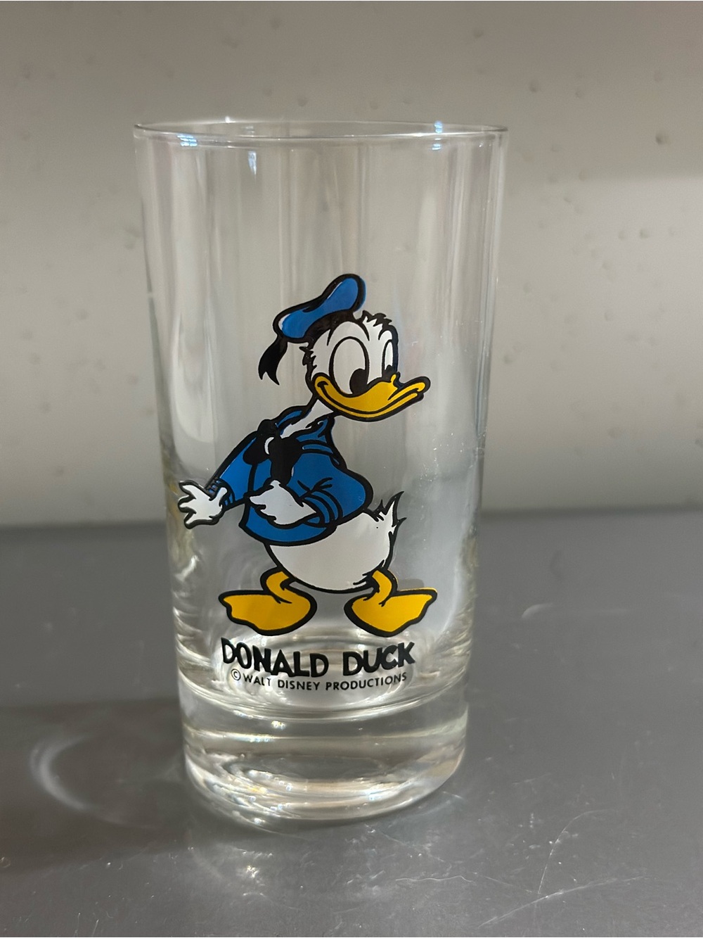 🌻5/$30🌻 WALT DISNEY Antique Donald Duck Drinking Glass